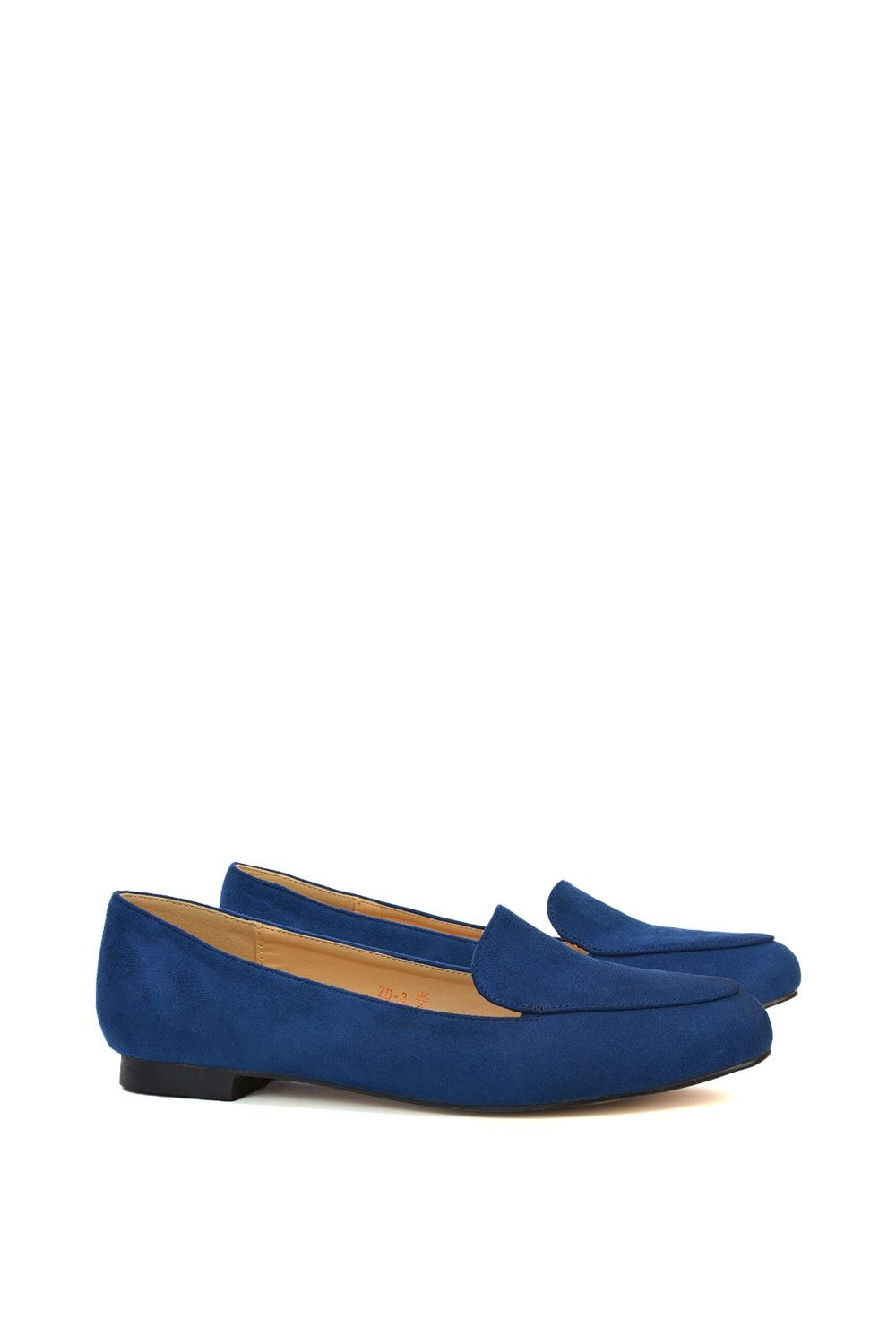 XY London 'Ashleen' Flat Low Block Heeled Slip on Ballerina Pump Shoes image 2