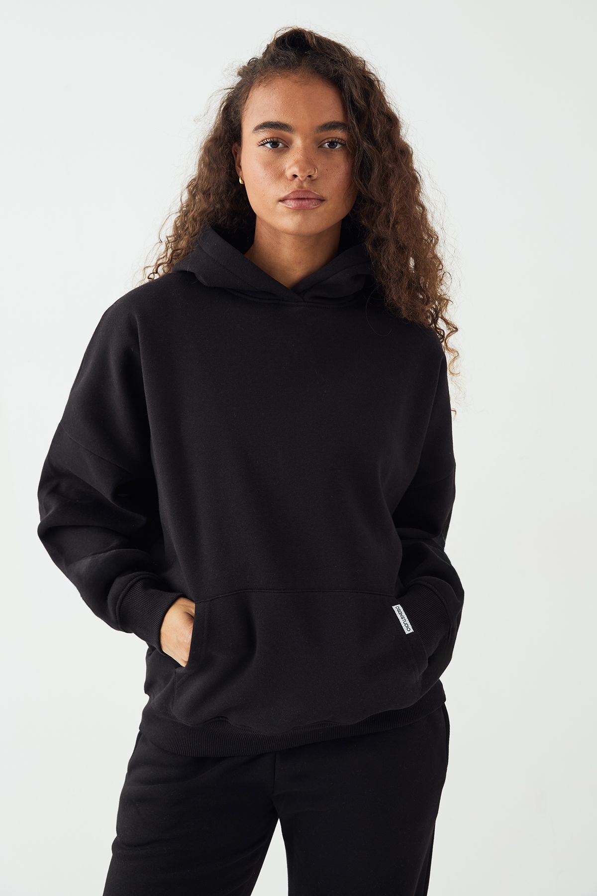 DSGN Studio DSGN Studio Oversized Over The Head Hoodie Black