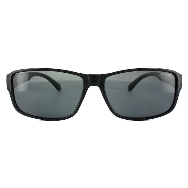 Polaroid Suncovers Rectangle Black Grey Polarized Sunglasses