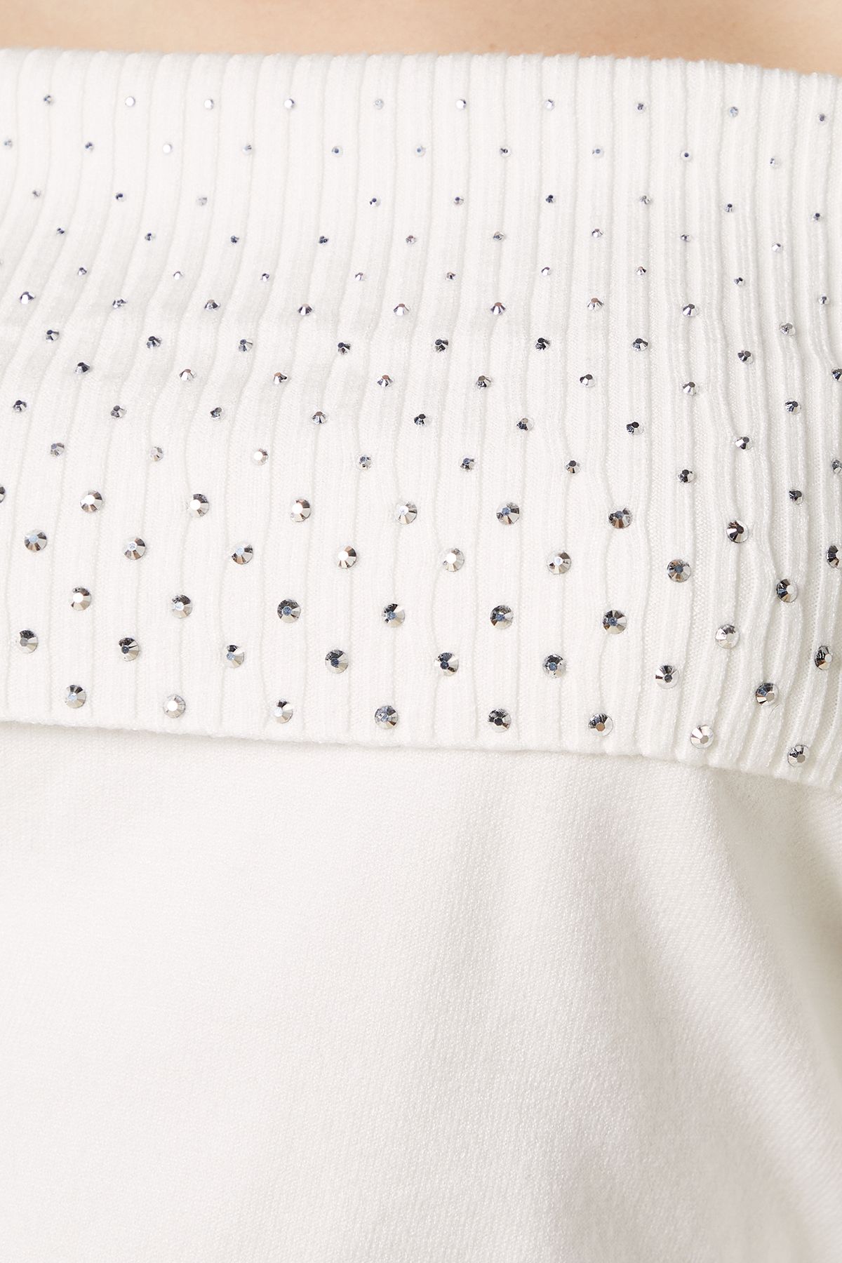 Dorothy Perkins Hot Fix Bardot Jumper Ivory image 5