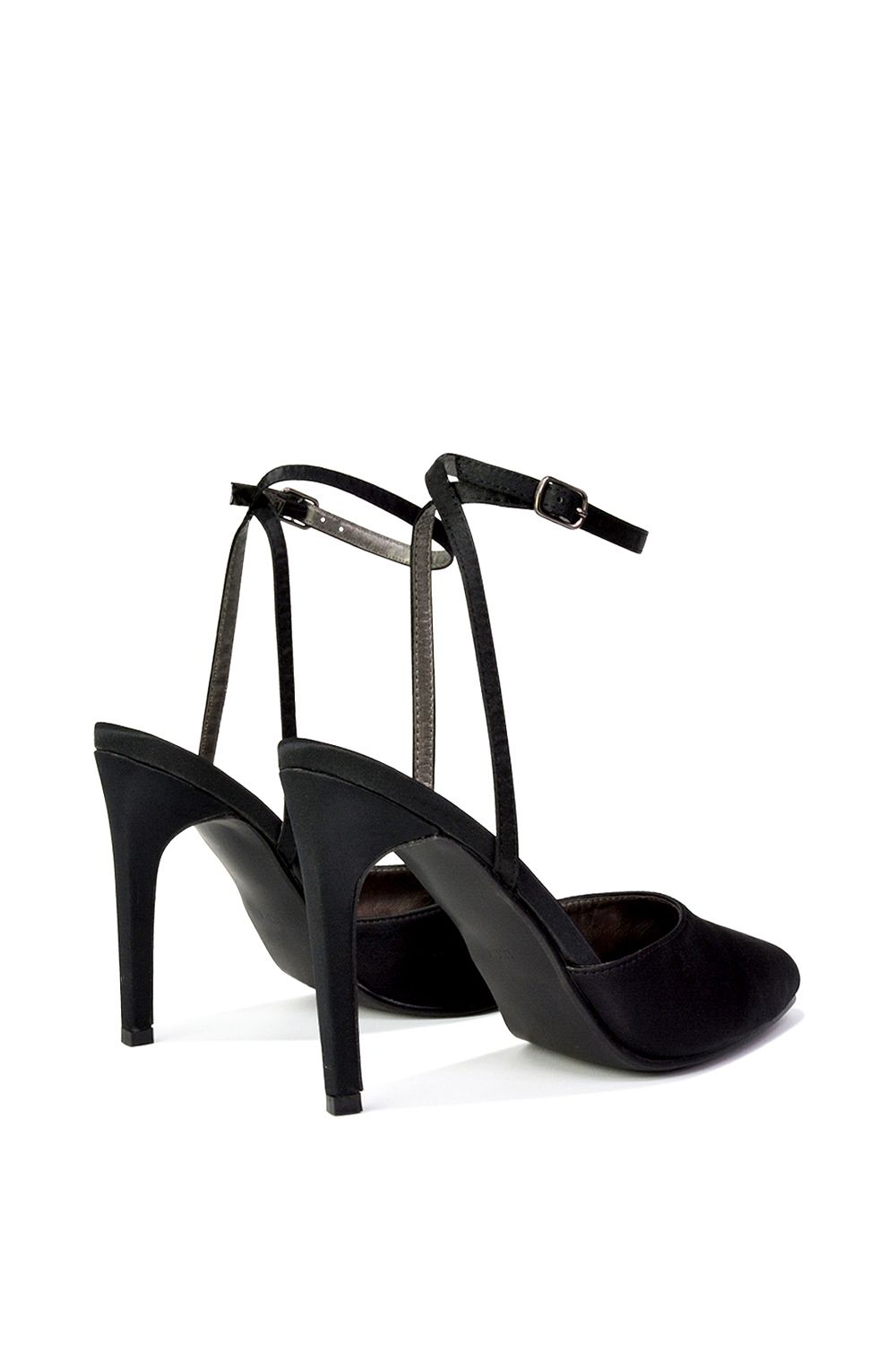 XY London 'Liliane' 2 Part Pointed Toe Satin Shoes Stiletto Heel image 3