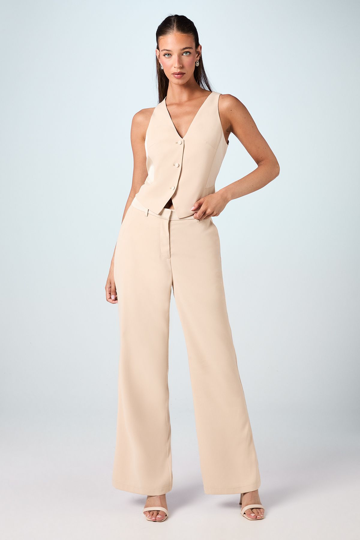 Coast Premium Tailored Bridal Waistcoat Champagne image 2