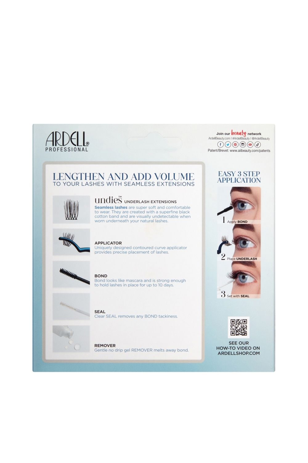 Ardell Seamless Extensions Faux Mink Black image 7