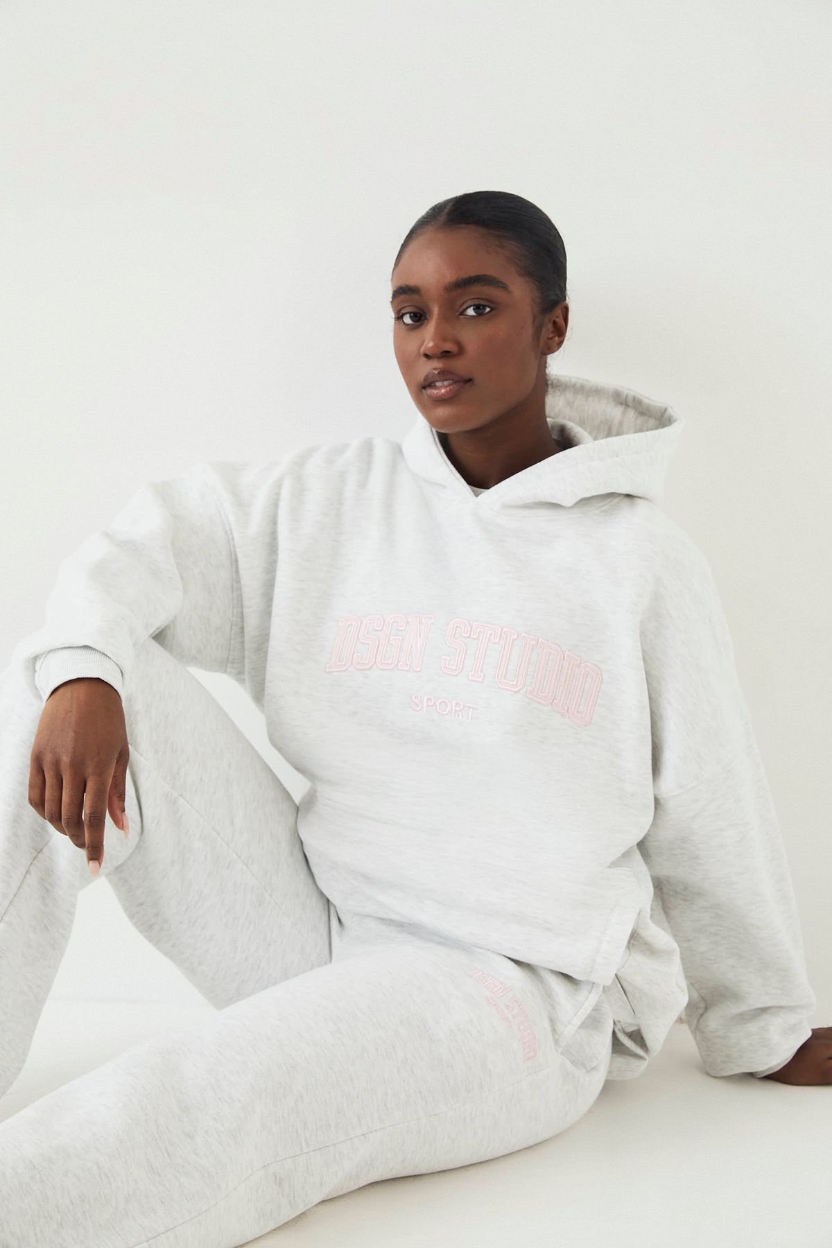 DSGN Studio DSGN Studio Applique Oversized Hoodie Ash Grey