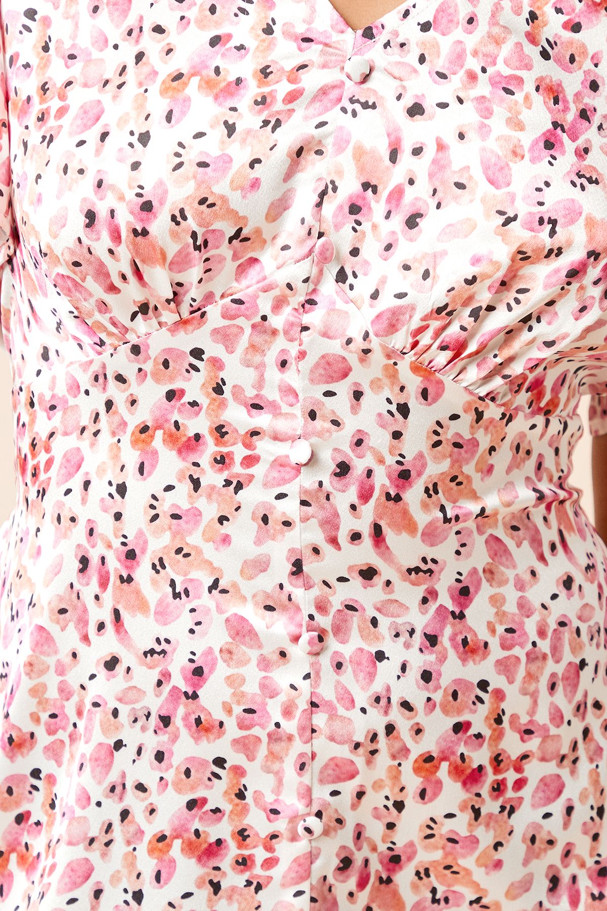 Dorothy Perkins Petite V Neck Angel Sleeve Midi Dress Pink image 5