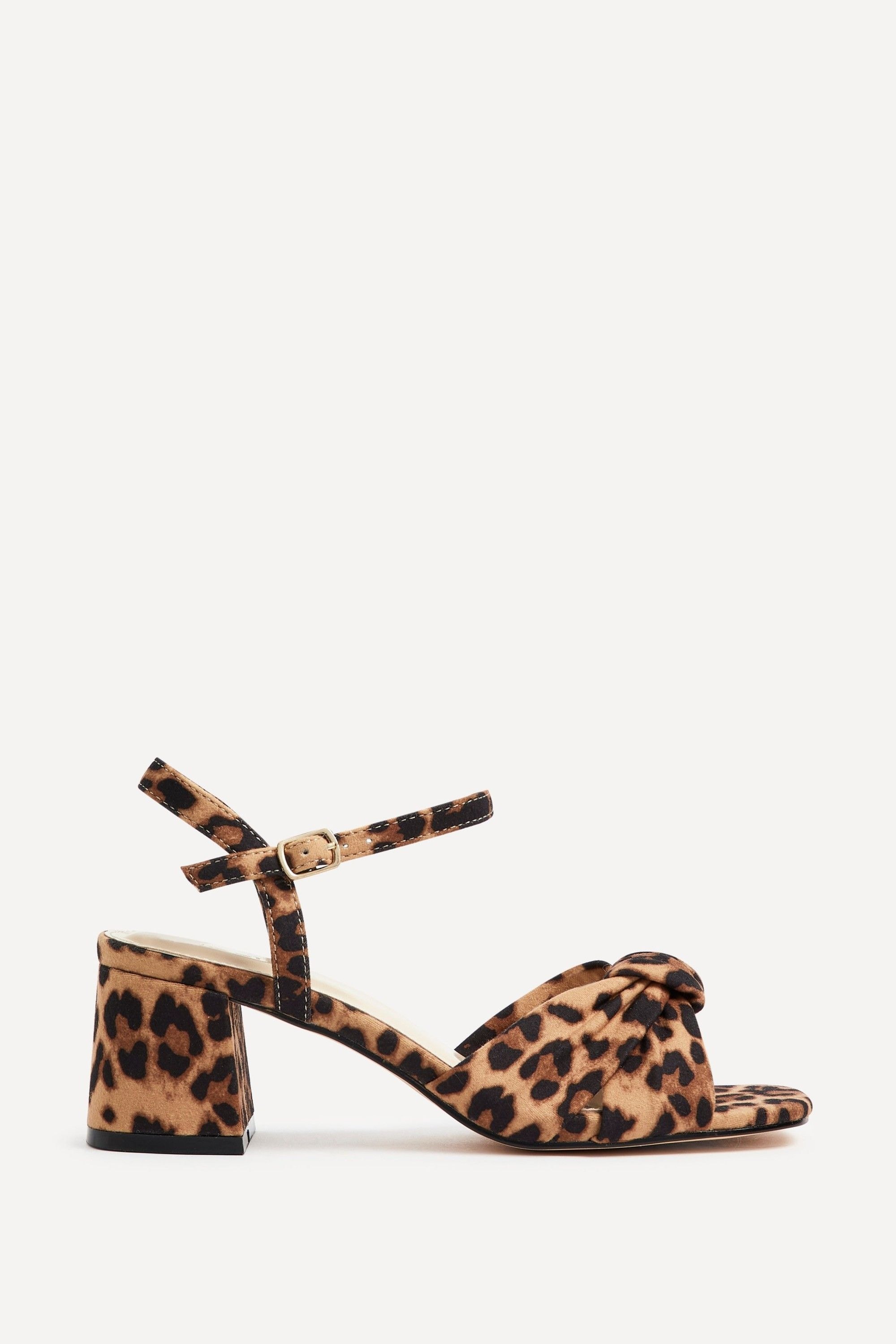 Linzi Charlotte Leopard Print Suede Block Heeled Sandal image 1