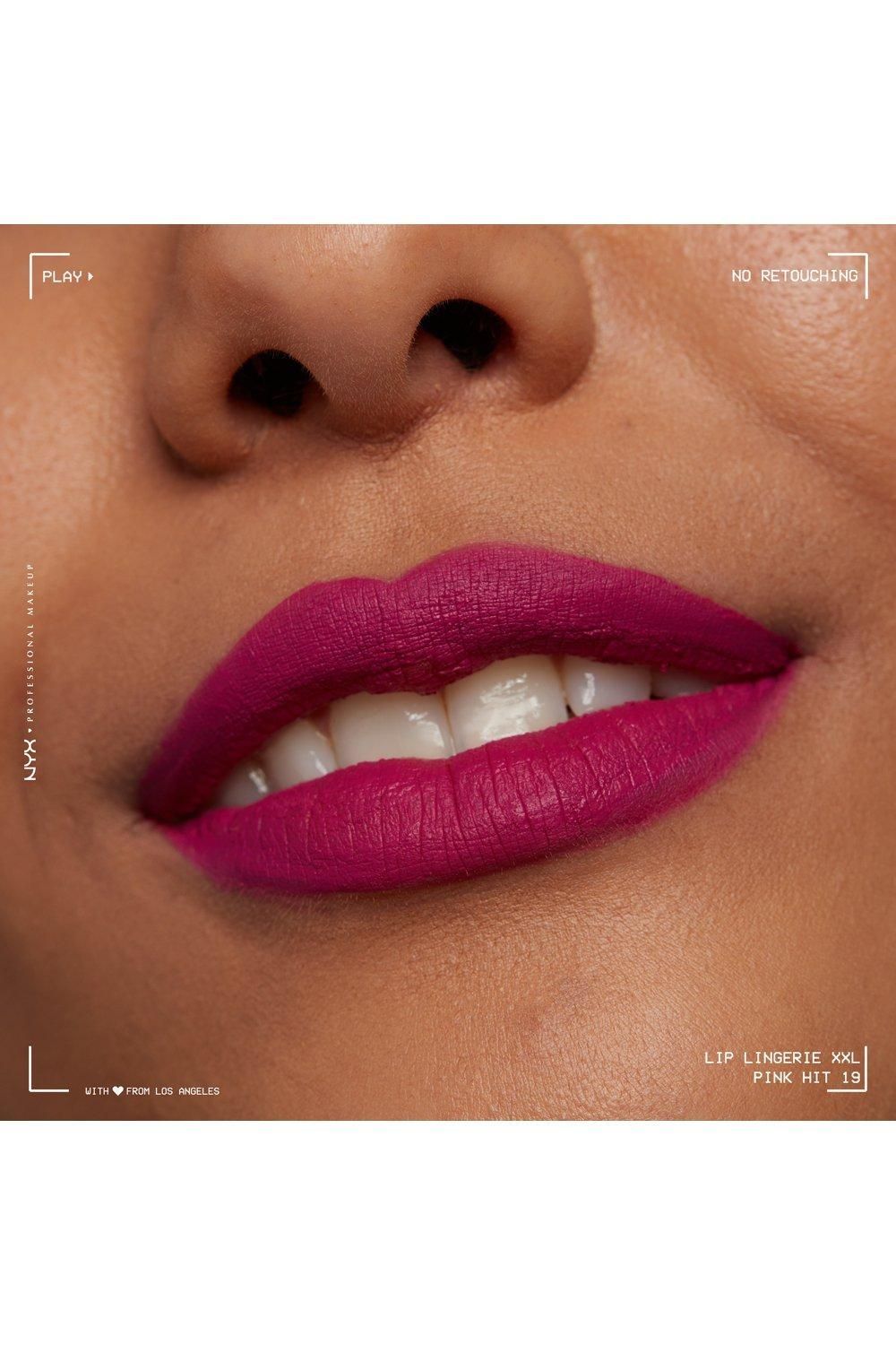 NYX Professional Makeup Lip Lingerie XXL Long Lasting Matte Liquid Lipstick Pink Hit image 5
