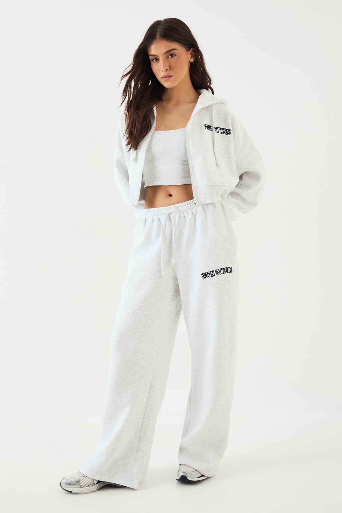 DSGN Studio DSGN Studio Applique 3 Piece Tracksuit Ash Grey