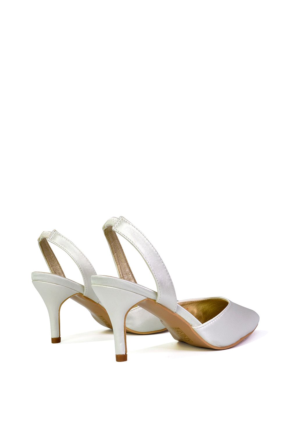 XY London 'Imogen' Pointed Toe Sling Back Stiletto Mid Heel Court Shoes image 5