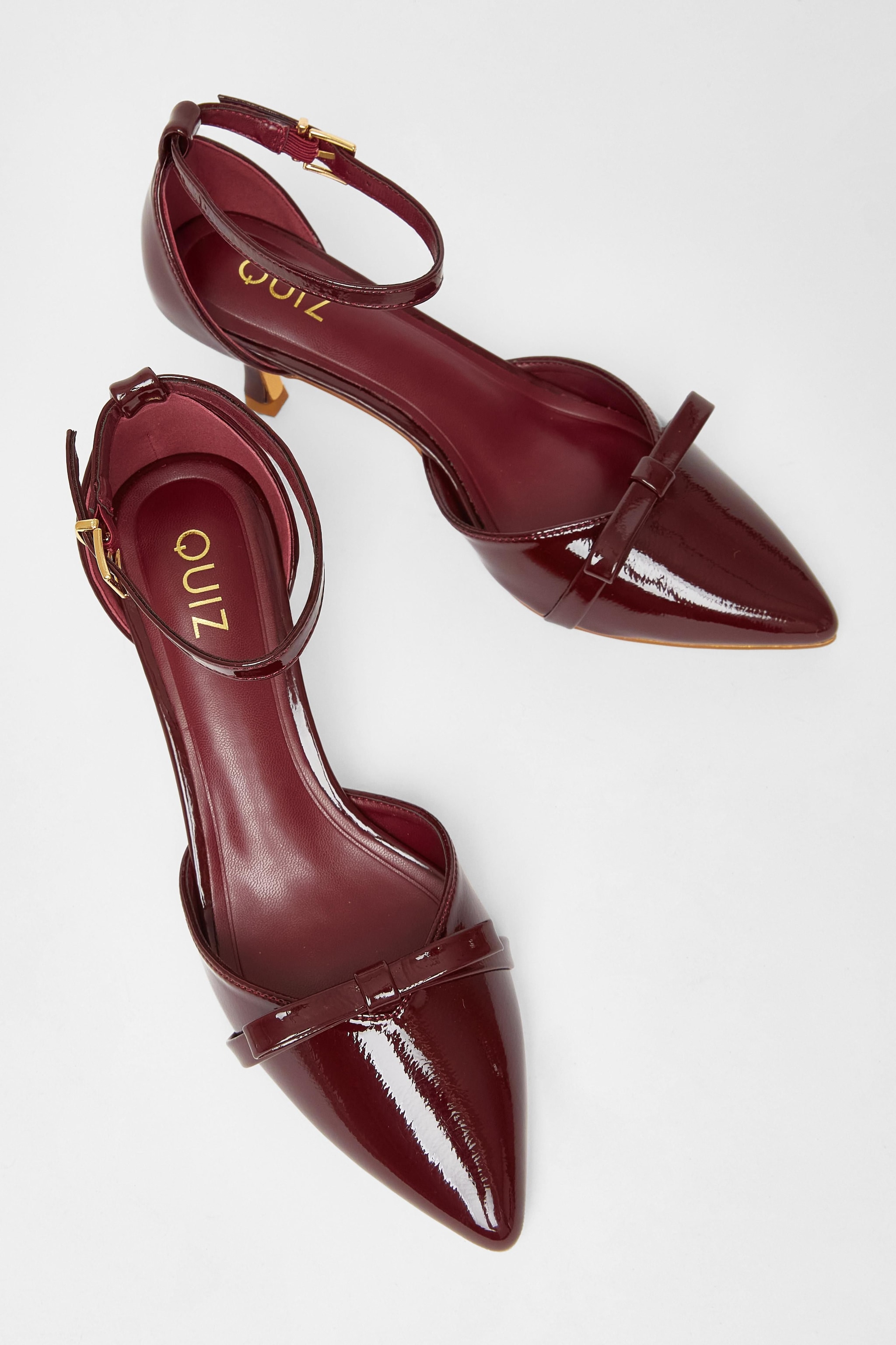 Quiz Burgundy Patent Bow Court Heels image 2