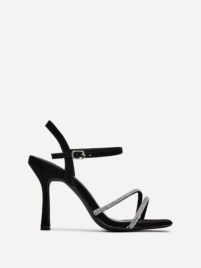 Linzi Mesmerize Black Diamante Heeled Sandals