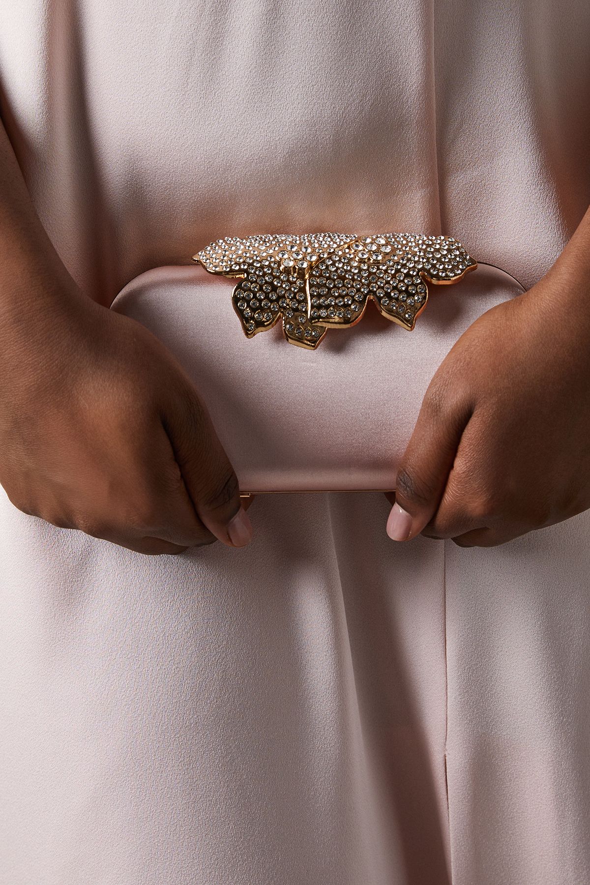 Coast Shanghai Embellished Clasp Hard Clutch Bag Blush image 4