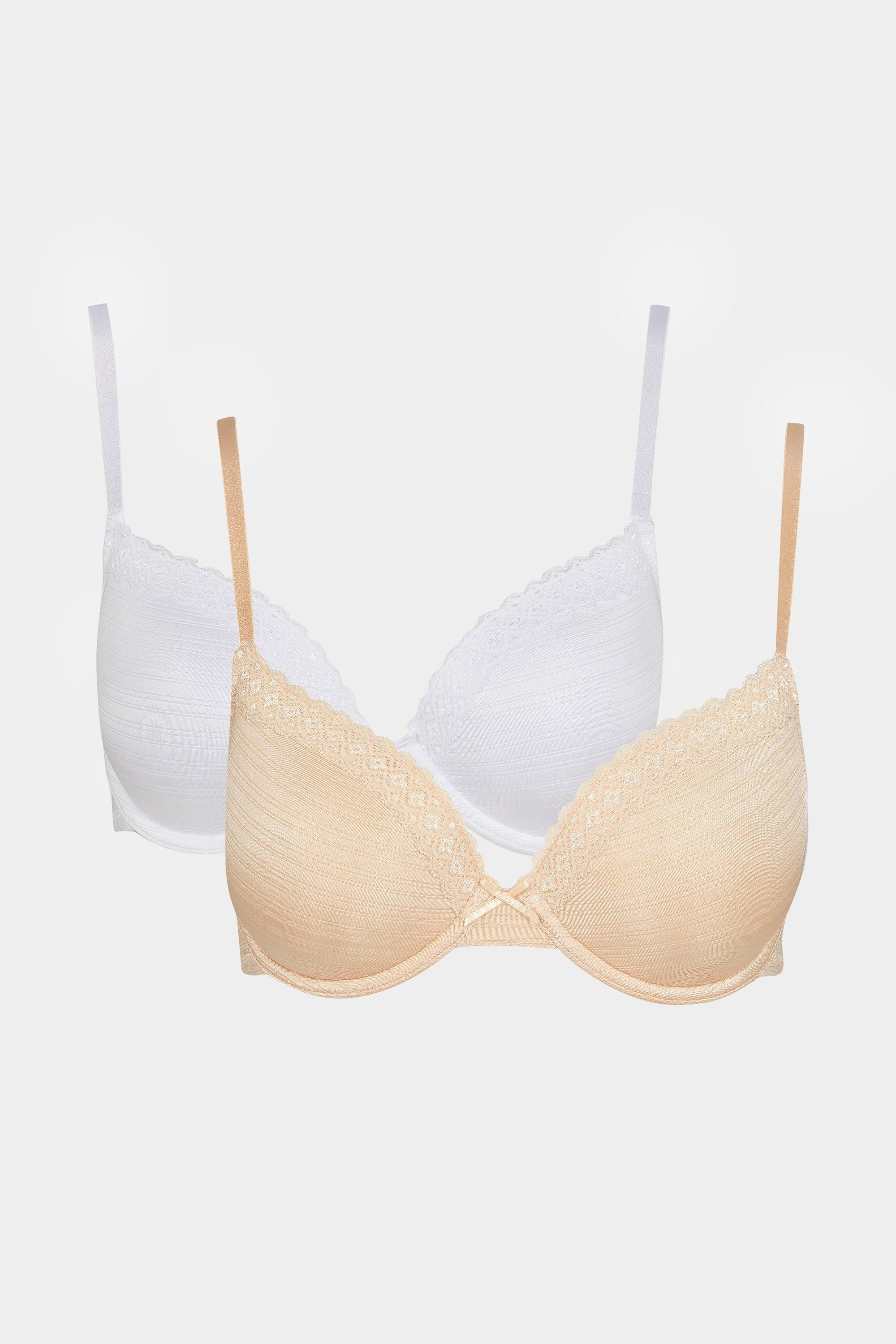 Dorothy Perkins 2 Pack Burnout T-shirt Bra White/nude image 1