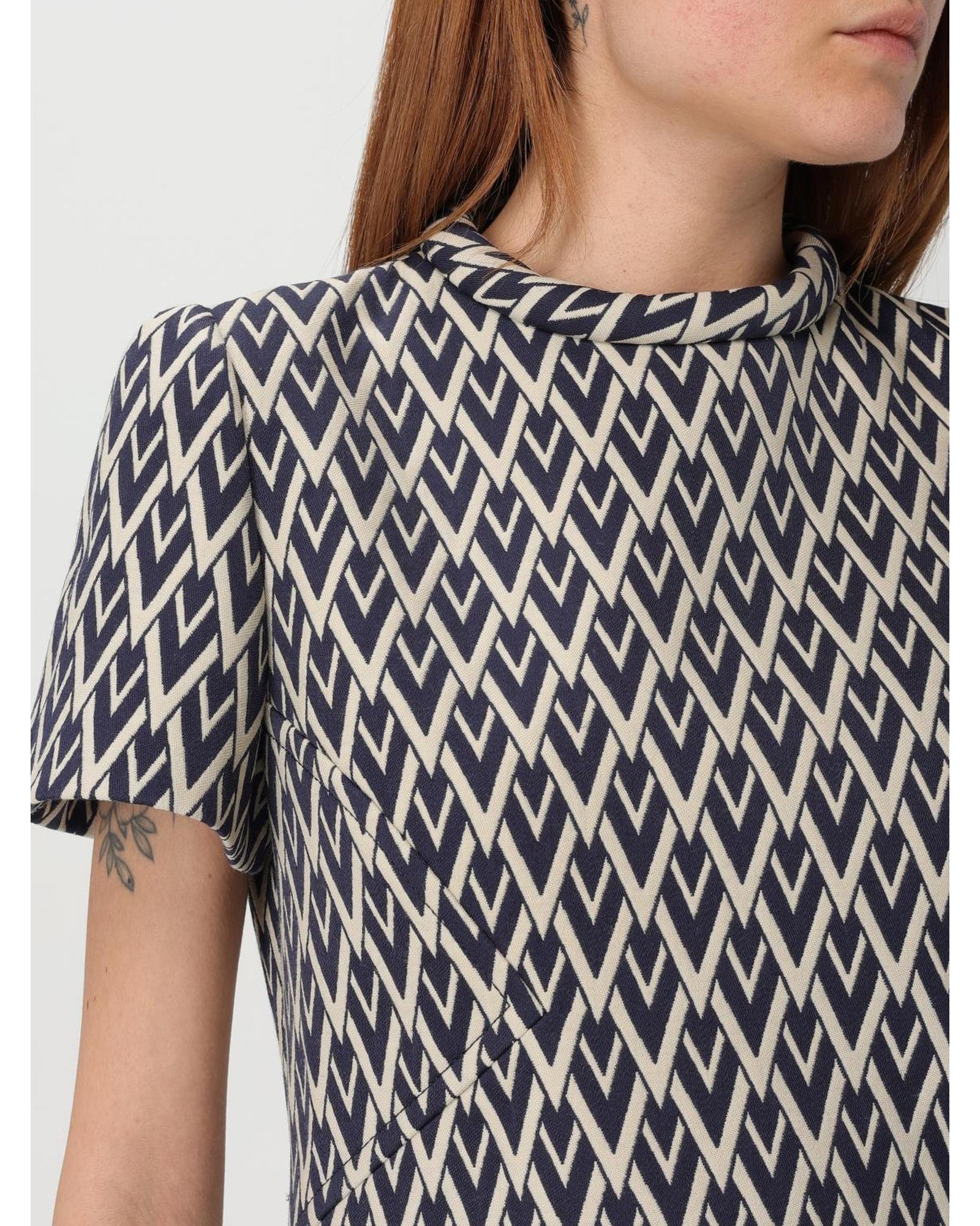 Valentino Geometric Print ALine Mini Dress Wo - Multicolor Dresses image 4