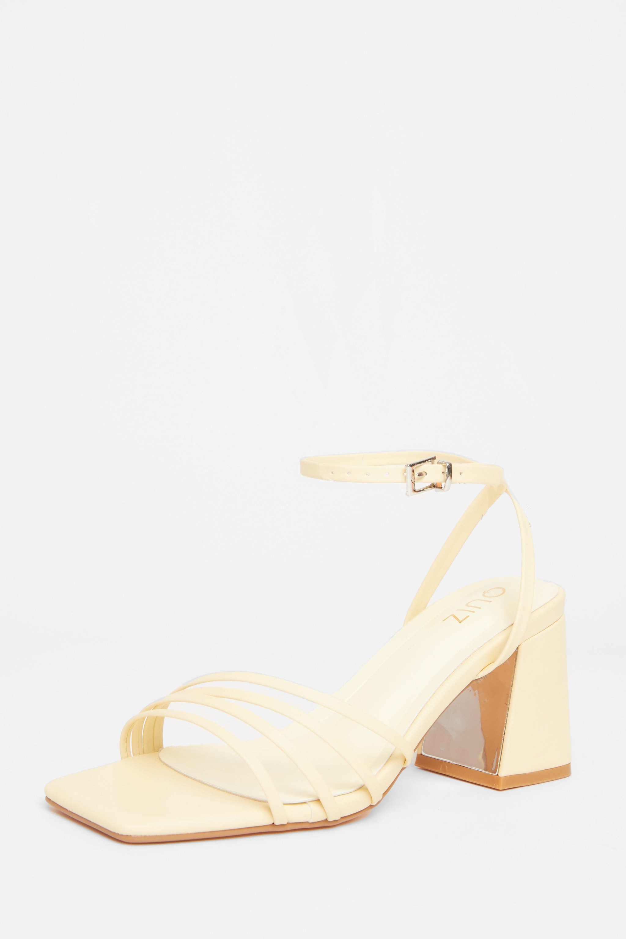 Quiz Lemon Strappy Heels image 1