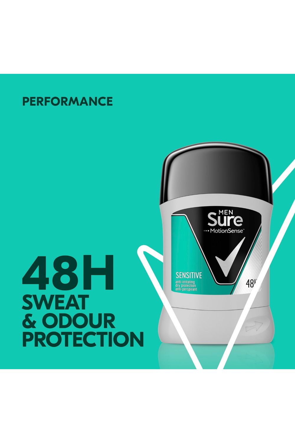 Sure 'Roll-On' Motion Sense Anti-Irritating Sensitive Dry 50ml, 3pk image 3