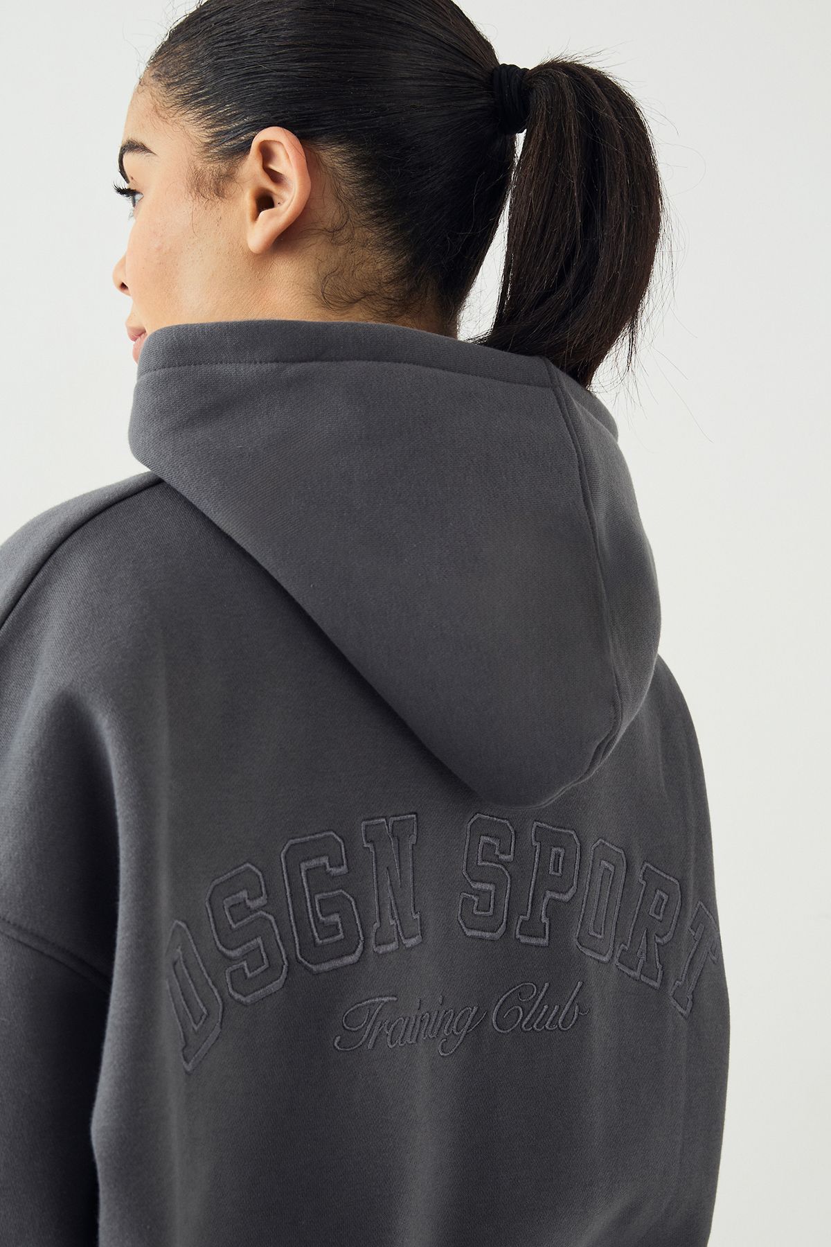 DSGN Studio DSGN Studio Sport Training Club Oversized Hoodie Charcoal image 4