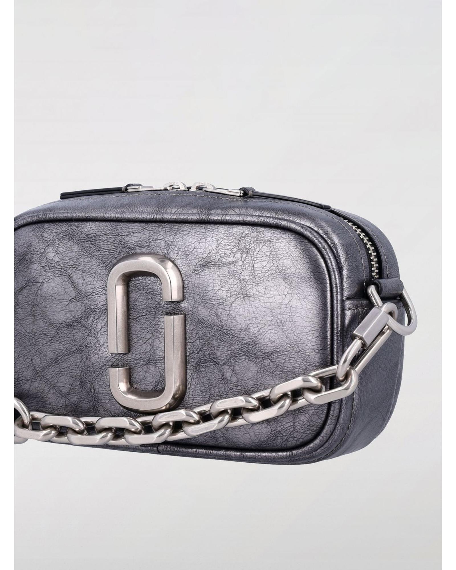 Marc Jacobs Snapshot Metallic Chain Bag Wo - Grey Clutch Bags image 3