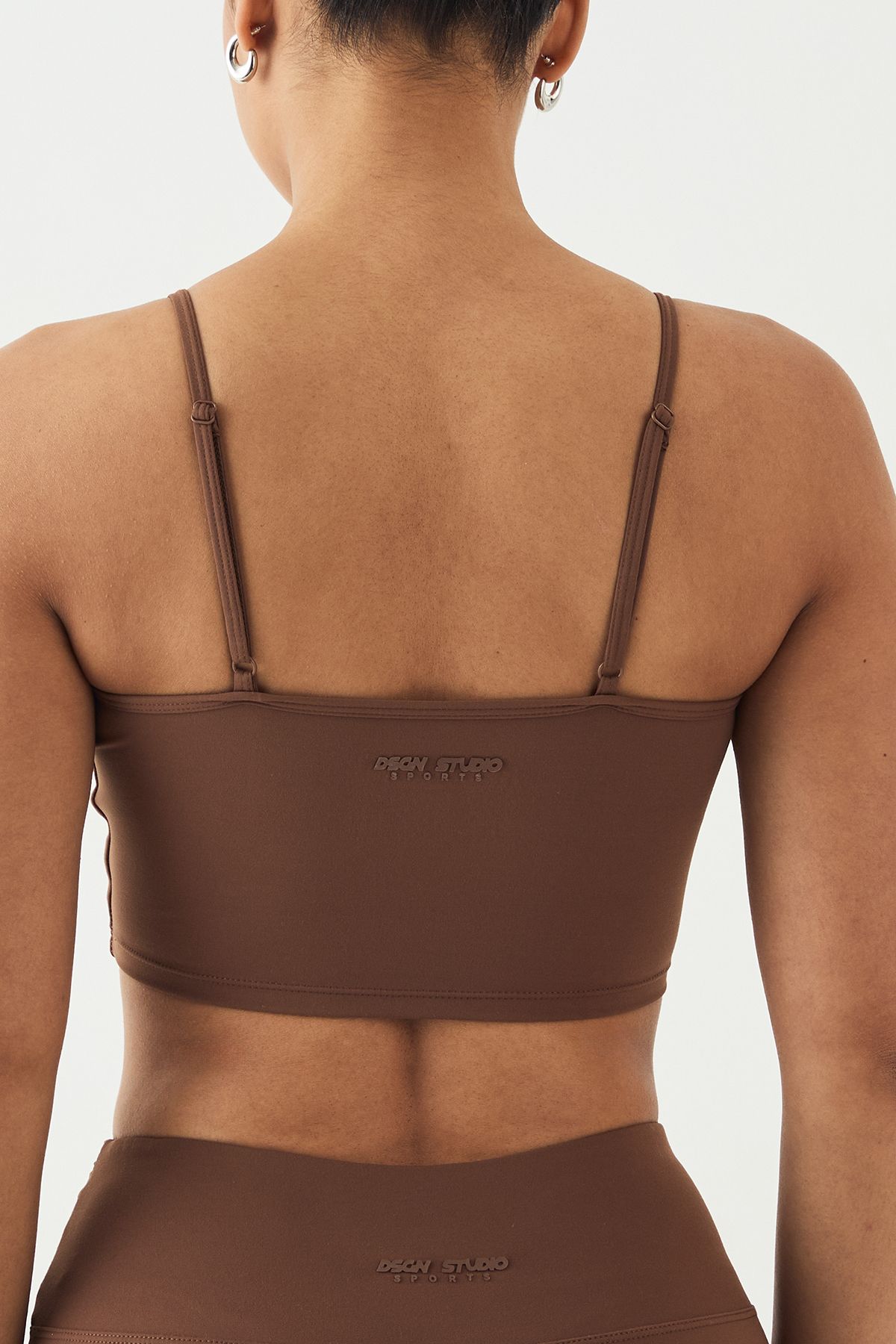 DSGN Studio DSGN Studio Ultra Sculpt Ruched Internal Padding Sports Bra Mocha image 4