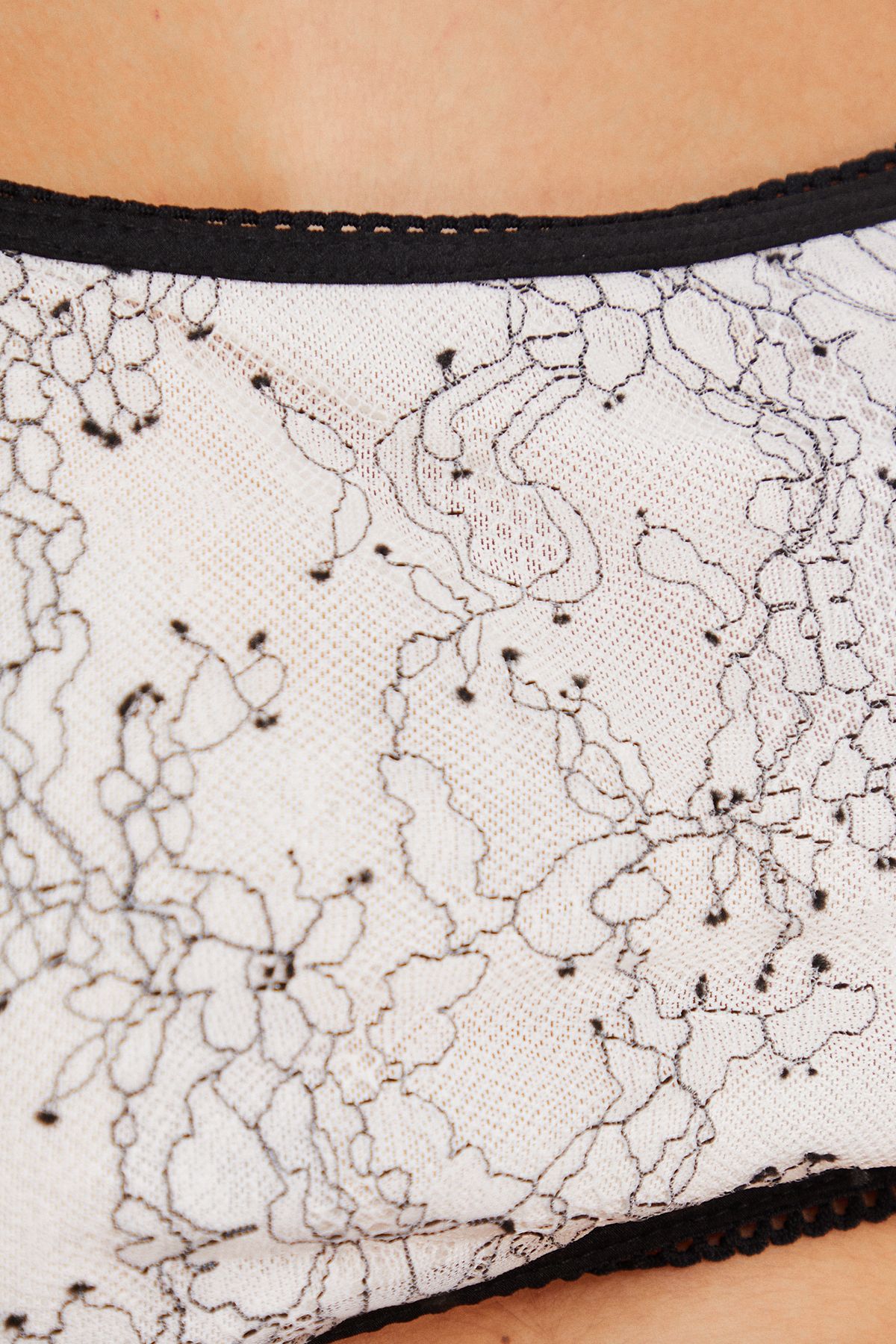 Warehouse Lace Square Neck Bralette Mono image 5