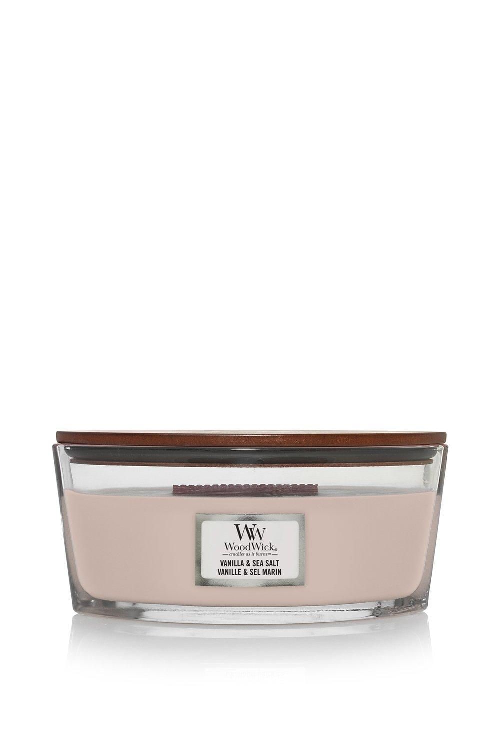 Woodwick Vanilla & Sea Salt Ellipse Candle Pink image 1