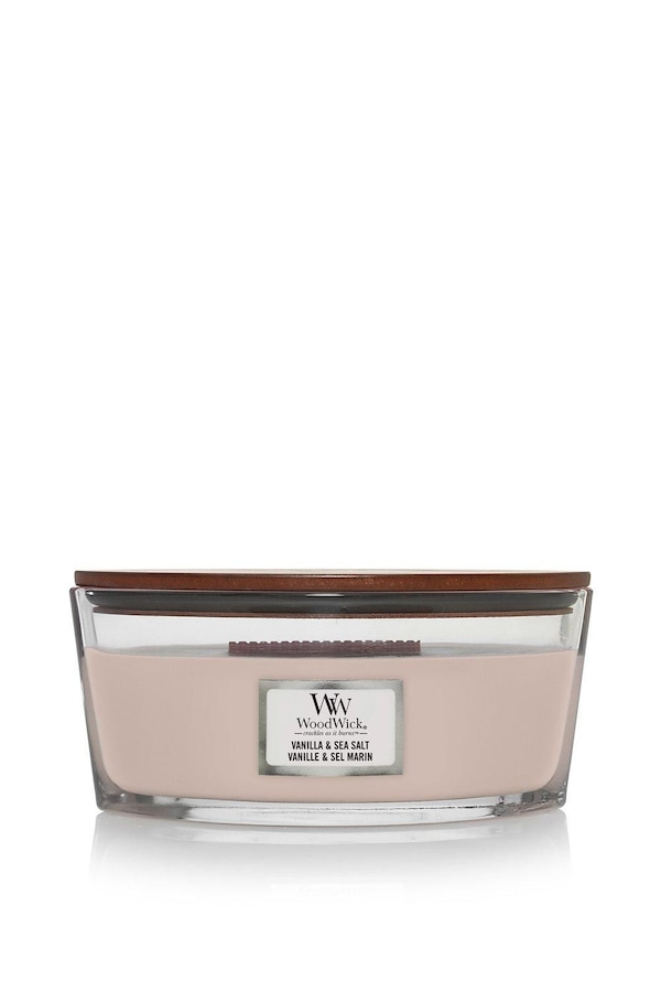 Woodwick Vanilla & Sea Salt Ellipse Candle Pink