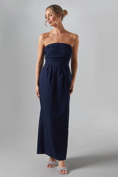 Coast Bandeau Taffetta Bridesmaid Maxi Dress Navy