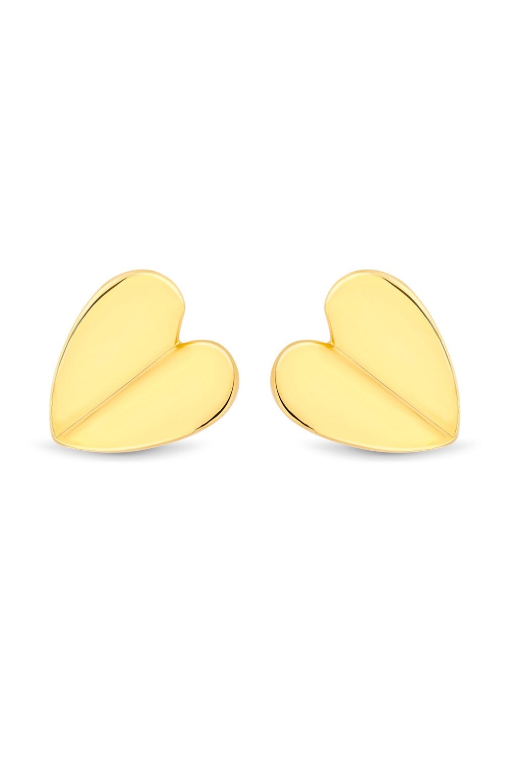 Simply Silver Recycled Gold Plated Sterling Silver 925 Heart Stud Earrings image 3