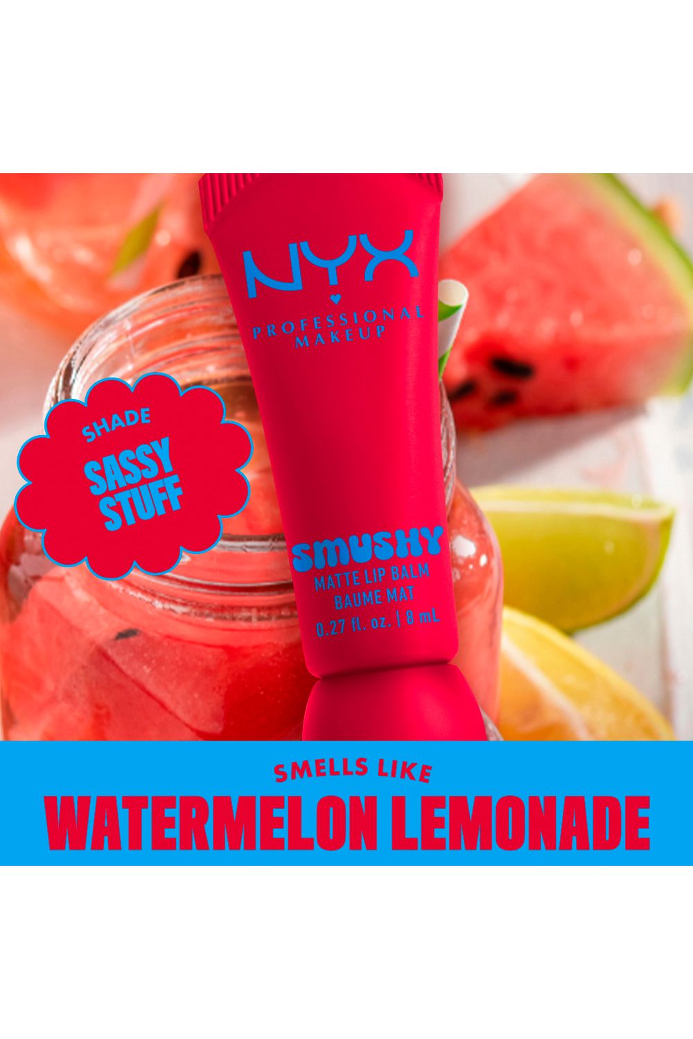 NYX Professional Makeup Smushy Matte Lip Balm 8ml Sassy Stuff image 5