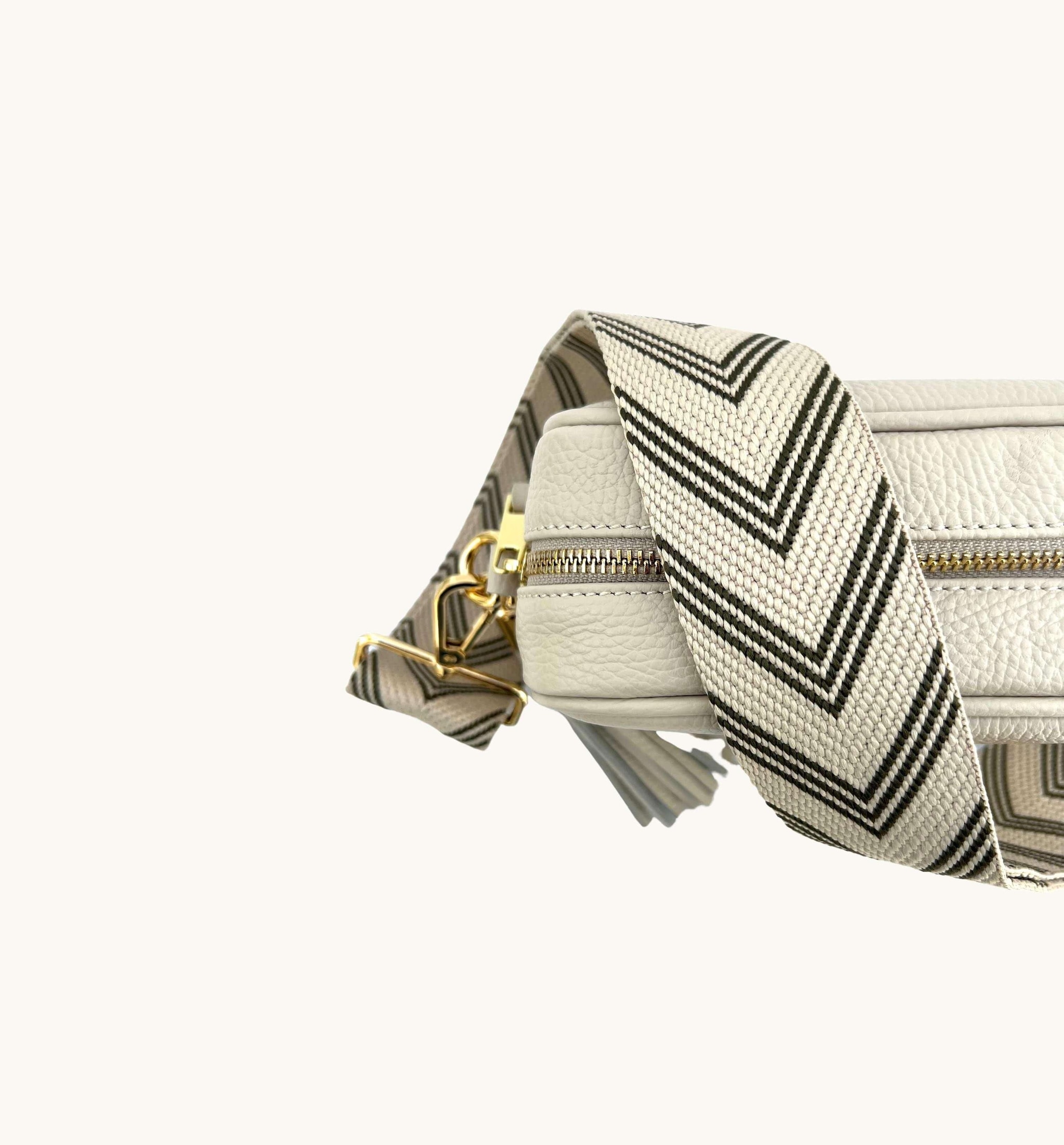 Apatchy London Stone Leather Crossbody Bag With Olive Green Arrow Strap image 2