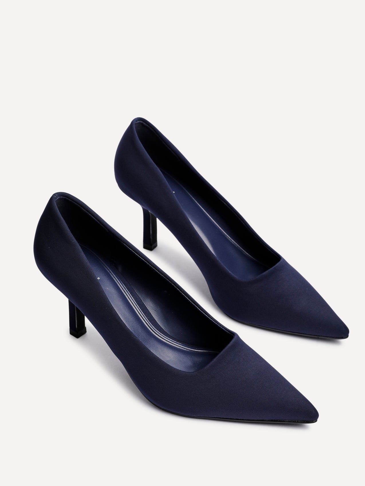 Linzi Kat Navy Scuba Leather Court Heels image 5
