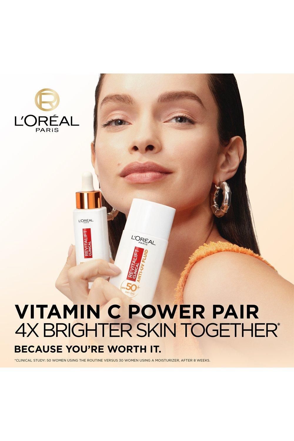 L'Oréal Paris Revitalift Clinical 12% Pure Vitamin C Serum & SPF 50+ Invisible Fluid; Duo for Face Multi image 4