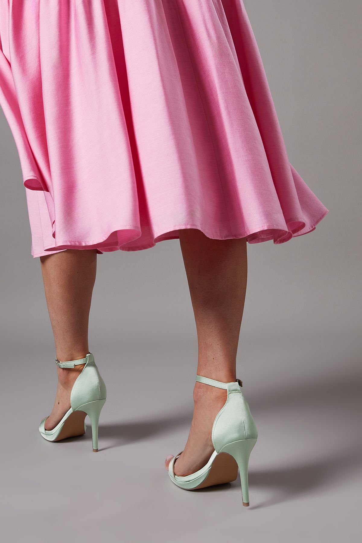 Coast Talia Satin Platform High Heel Sandals Sage image 4