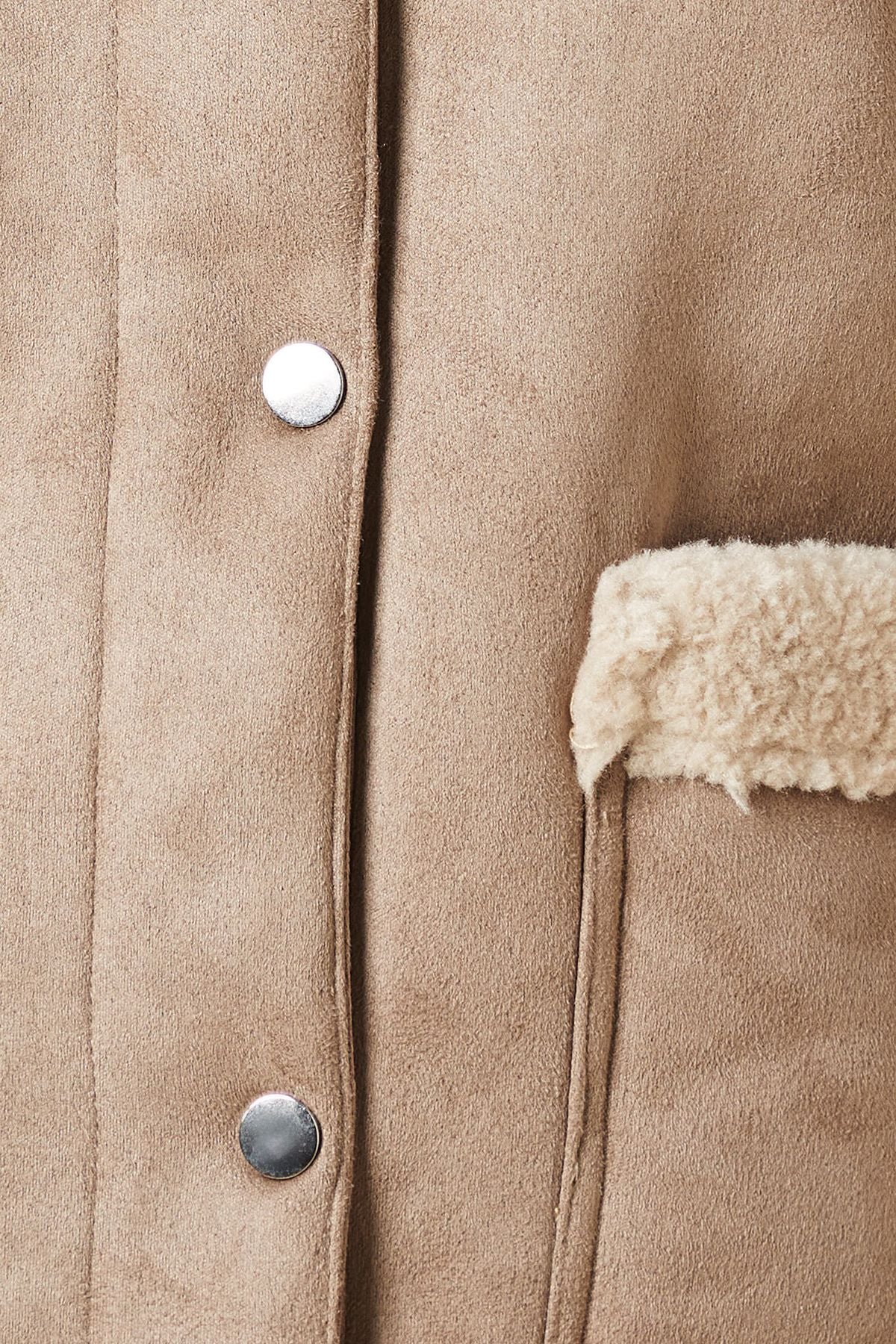 Dorothy Perkins Tall Pocket Aviator Jacket Taupe image 5