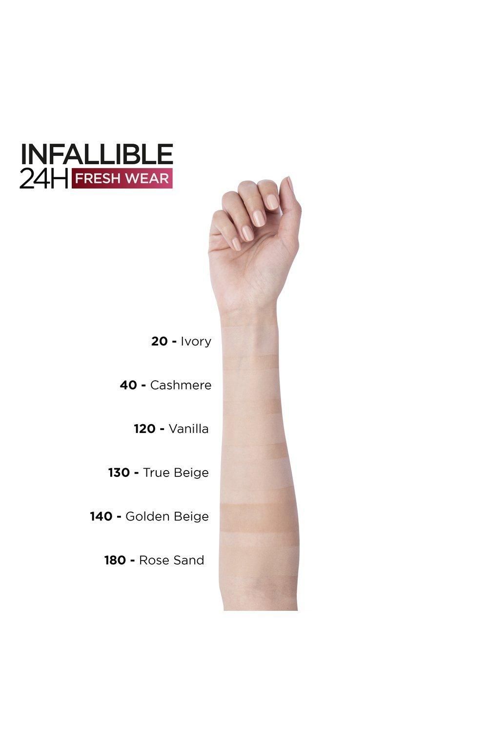 L'Oréal Paris Infaillible 24H Fresh Wear Powder Foundation Warm Vanilla image 4