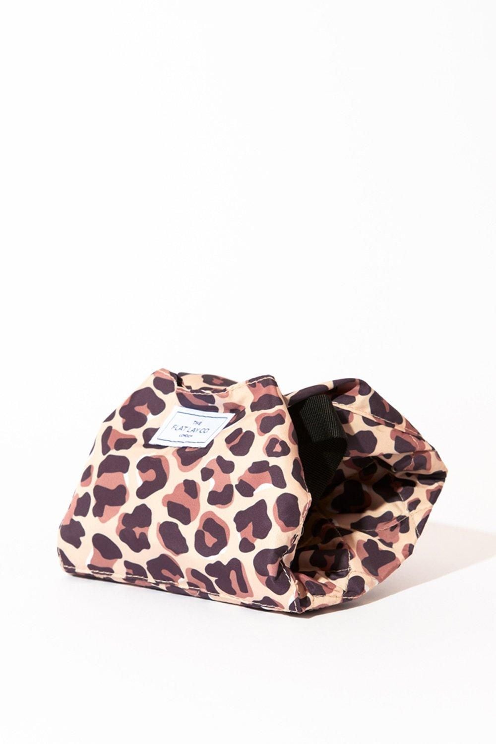 The Flat Lay Co Leopard Open Flat Makeup Bag Multi image 2
