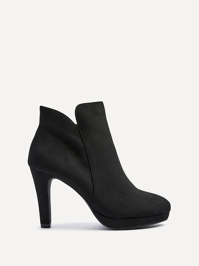 Linzi Layara Black Faux Suede Small Platform Ankle Boot