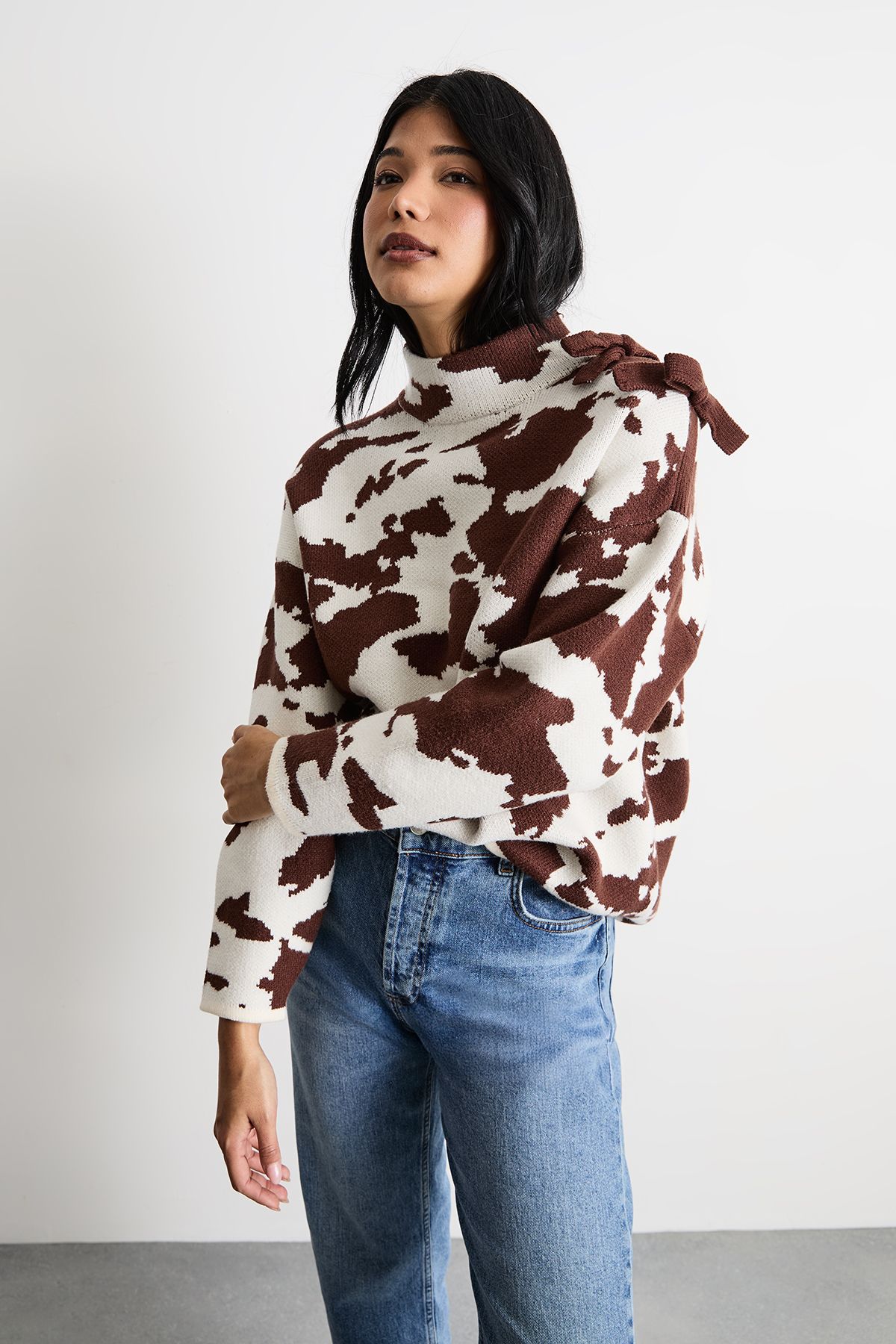 Warehouse Animal Bow Detail Jumper Animal