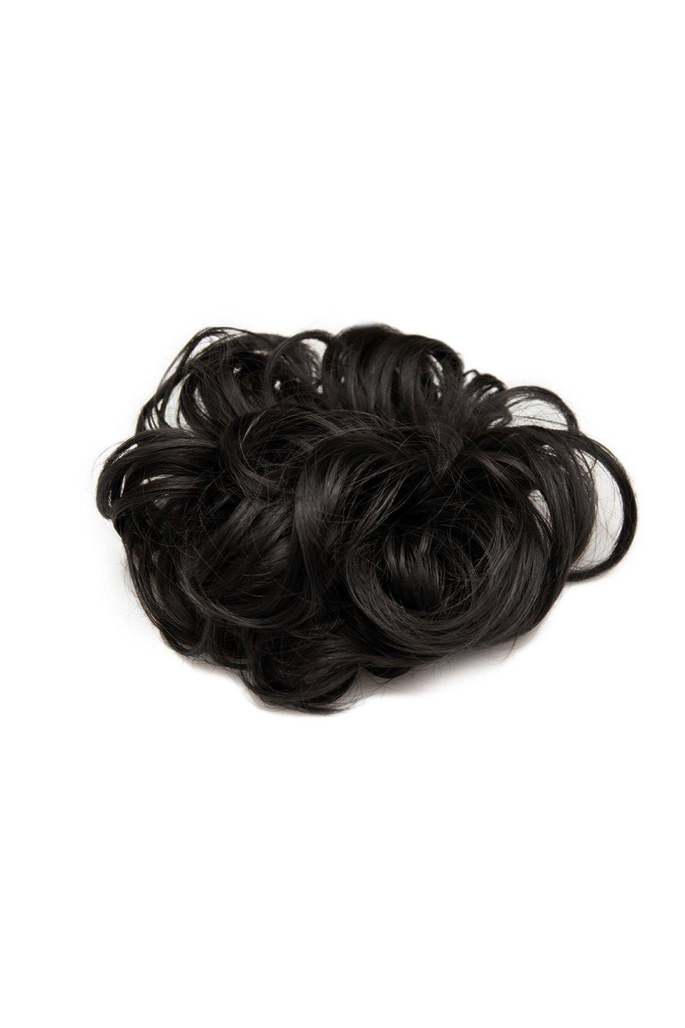 Lullabellz Premium Messy Bun Hair Up Scrunchie Natural Black