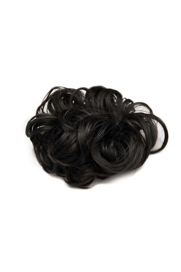 Lullabellz Premium Messy Bun Hair Up Scrunchie Natural Black