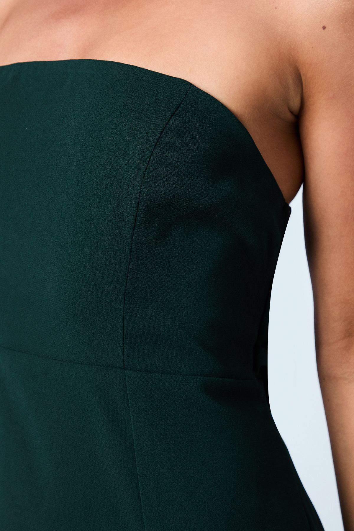 Coast Bandeau Cowl Back Crepe Maxi Bridesmaid Dress Emerald image 5