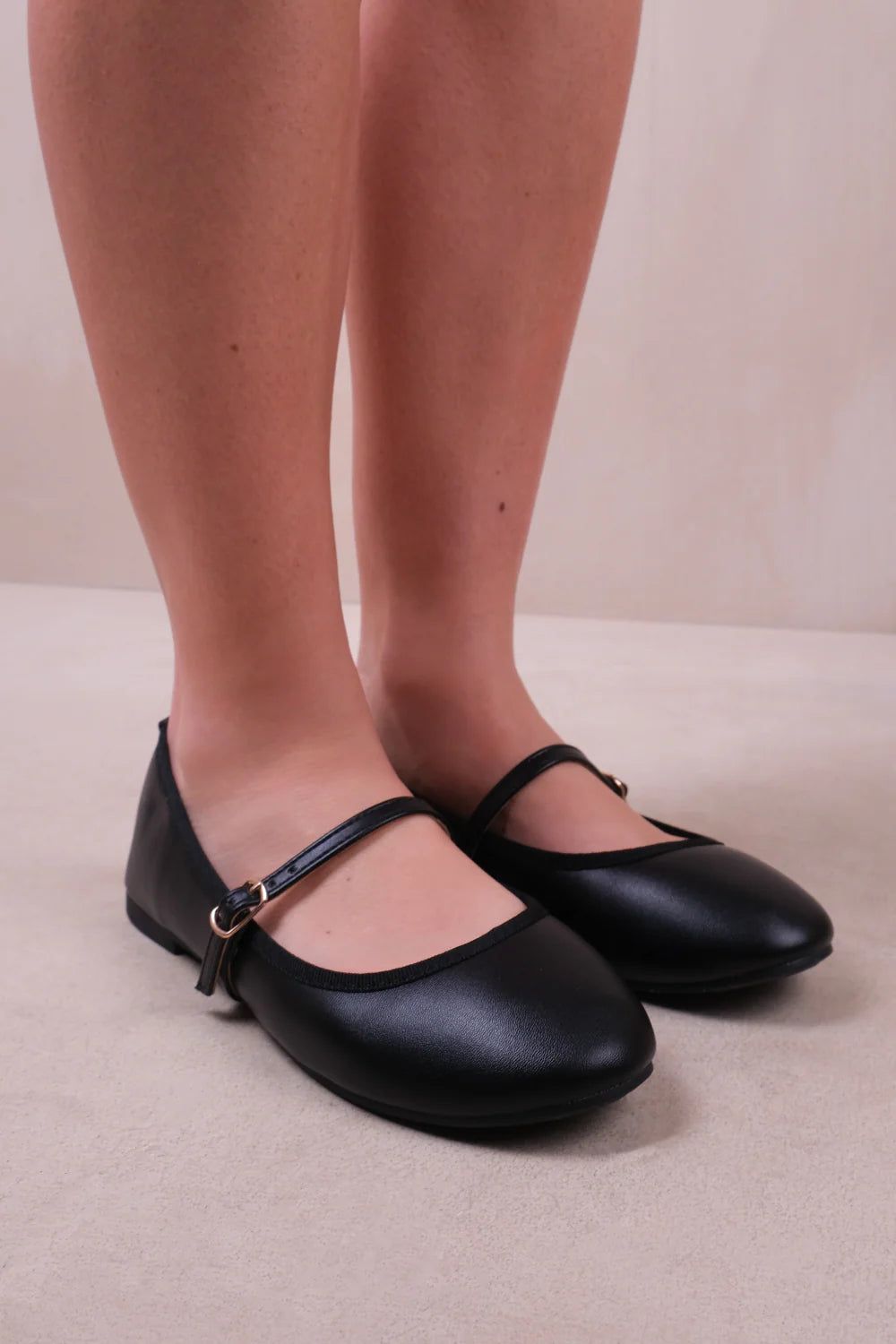 Where's That From 'Josie' Wide Fit Ballerina Flats With Strap Detail image 1