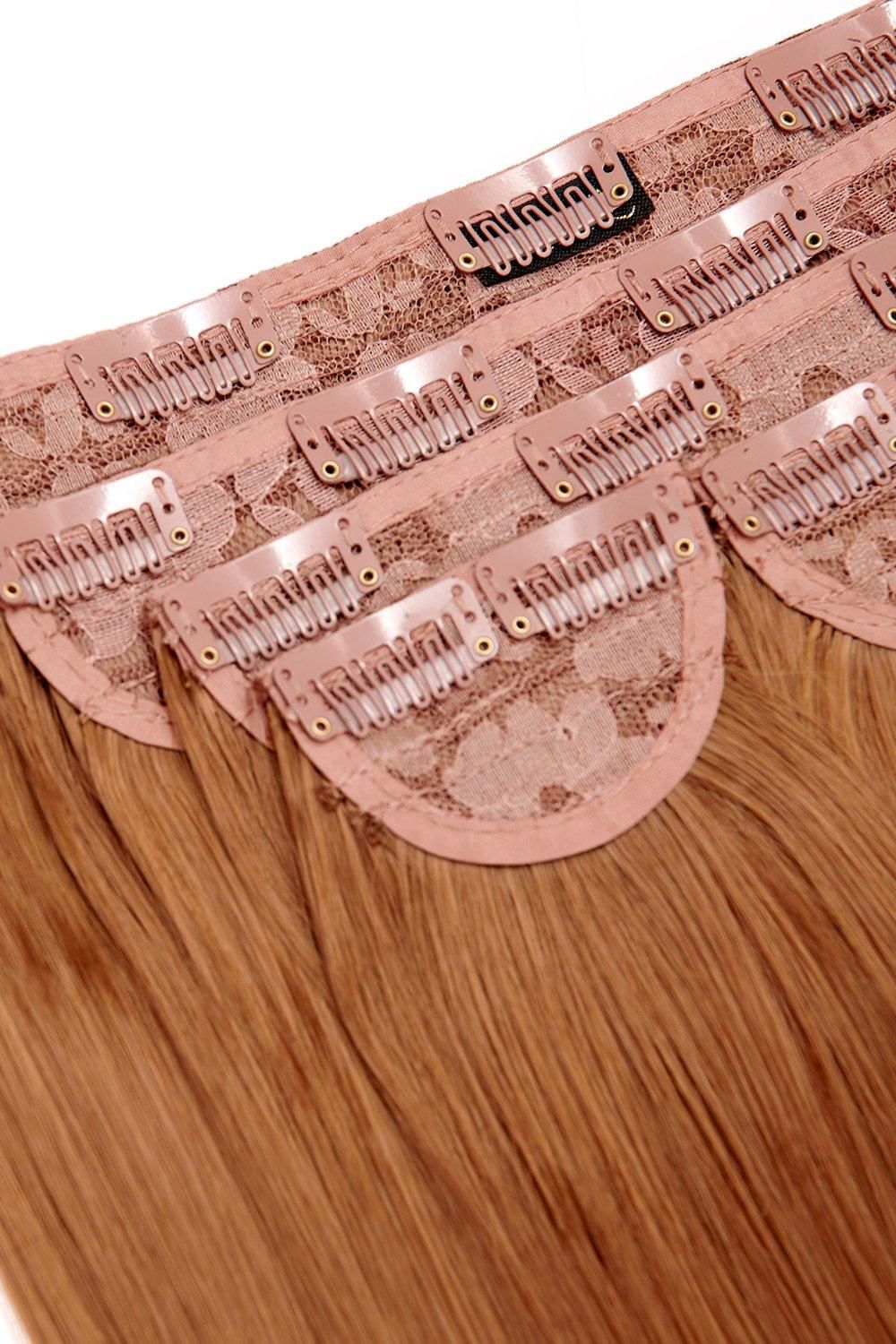 Lullabellz Super Thick 22" 5 Piece Straight Clip In Extensions Mixed Auburn image 2