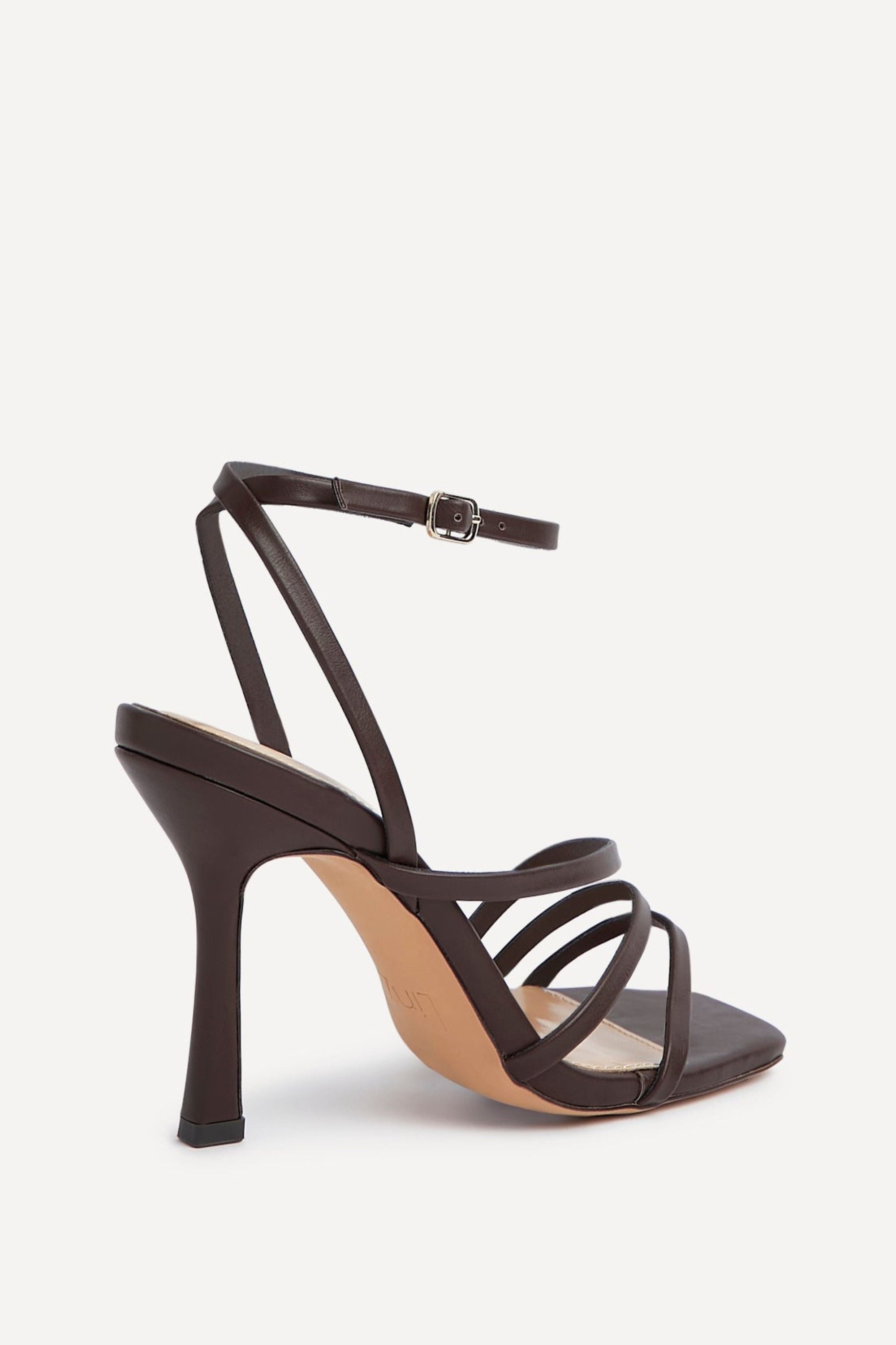 Linzi Scarlett Brown Faux Leather Strappy Heel Sandal image 5