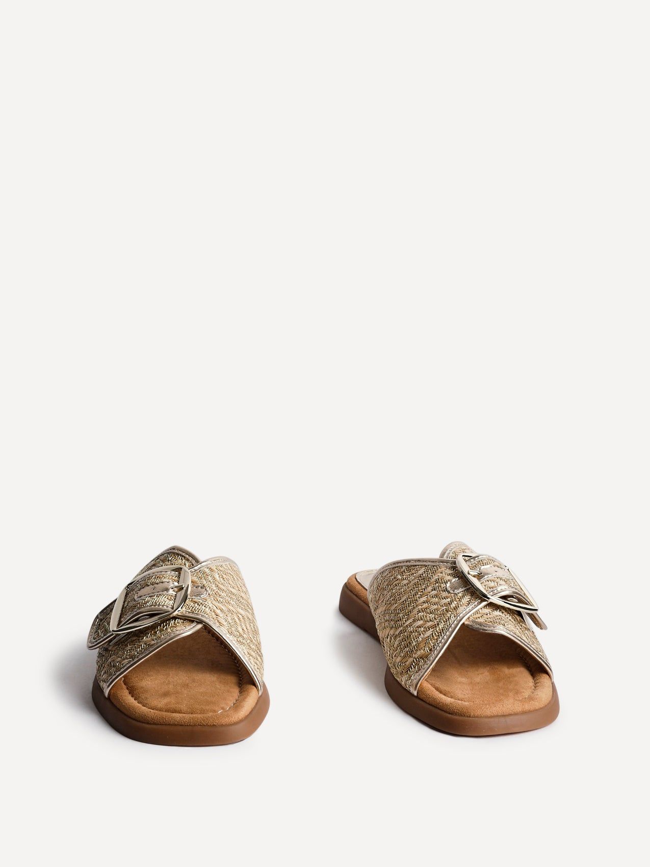 Linzi Zuma Gold Woven Flat Slider Sandal image 5