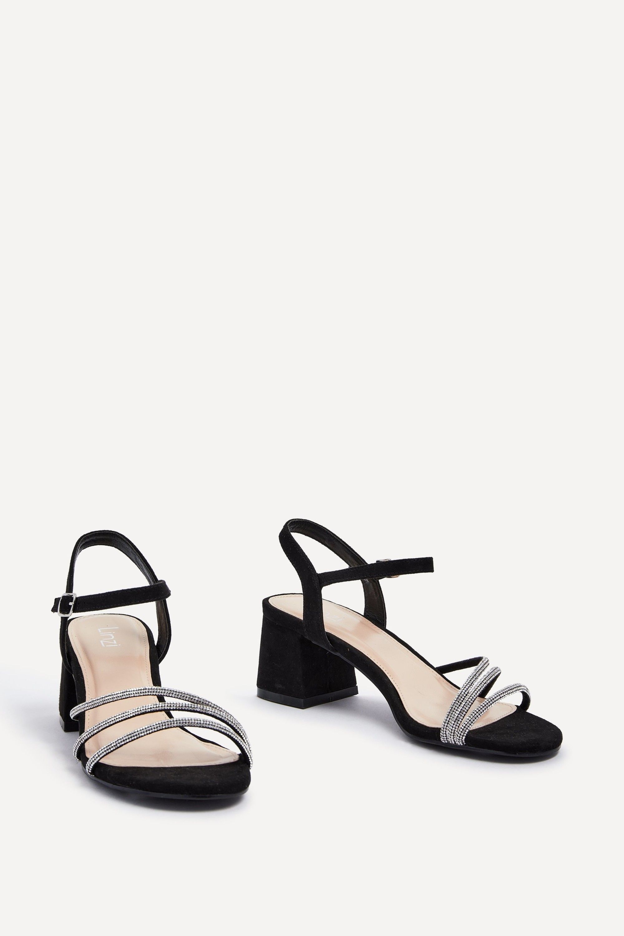 Linzi Carnation Black Suede Open Back Sandal image 3