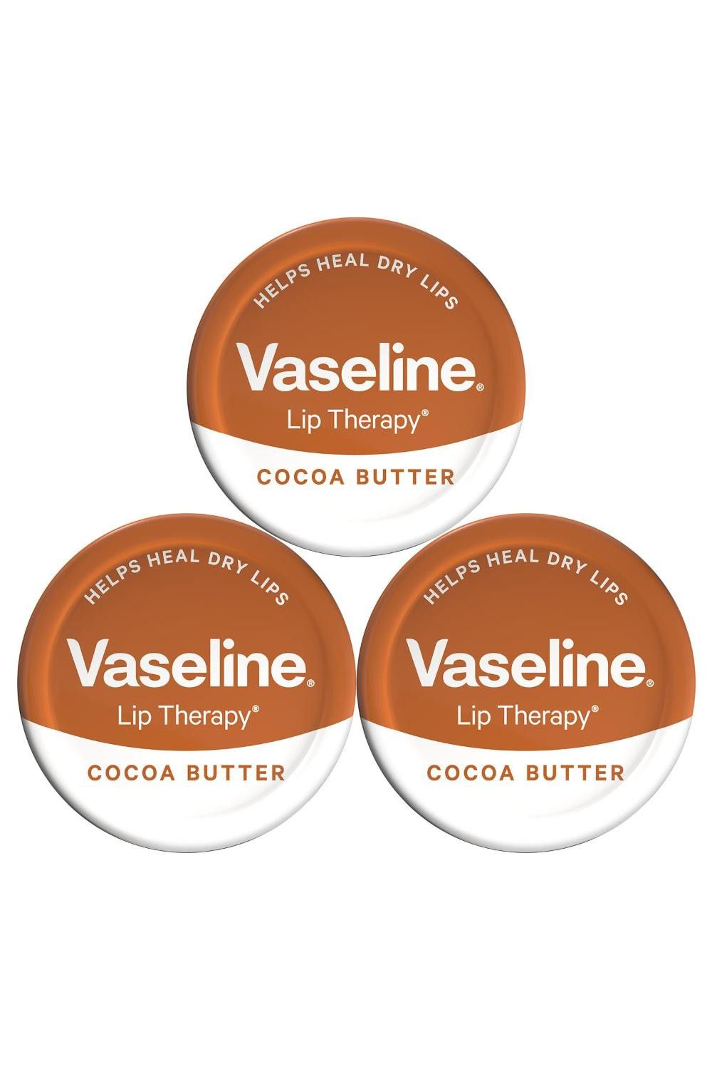 Vaseline 'Lip Therapy' Petroleum Jelly, Cocoa Butter, 3 x 20gm image 1