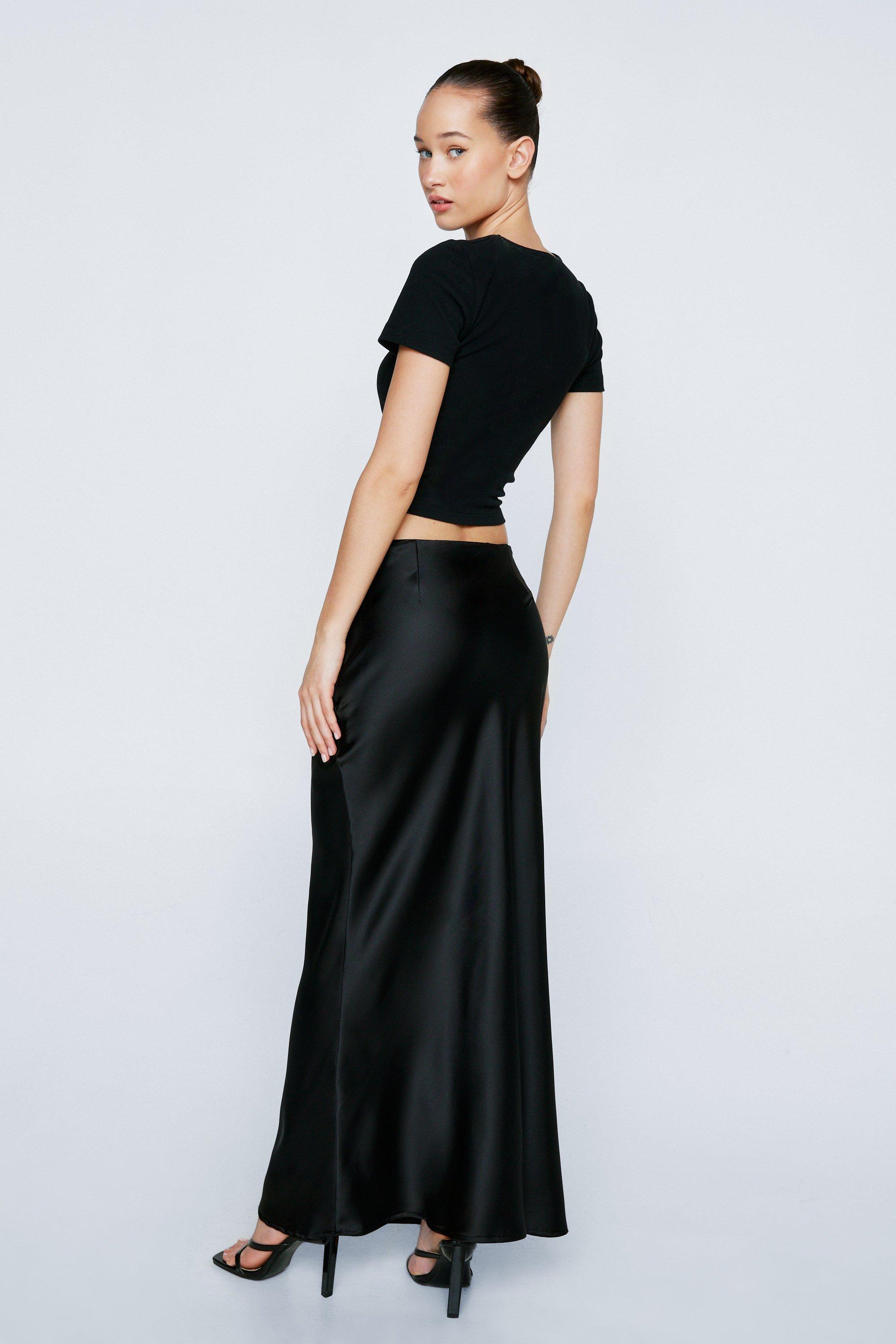 NastyGal Satin Maxi Skirt image 4