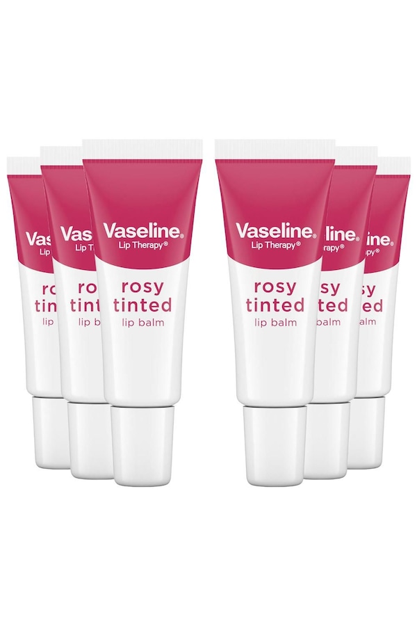 Vaseline LipTherapy Rosy Tinted 'LipBalm' For Instant Softness&Pink Hint, 6x10g