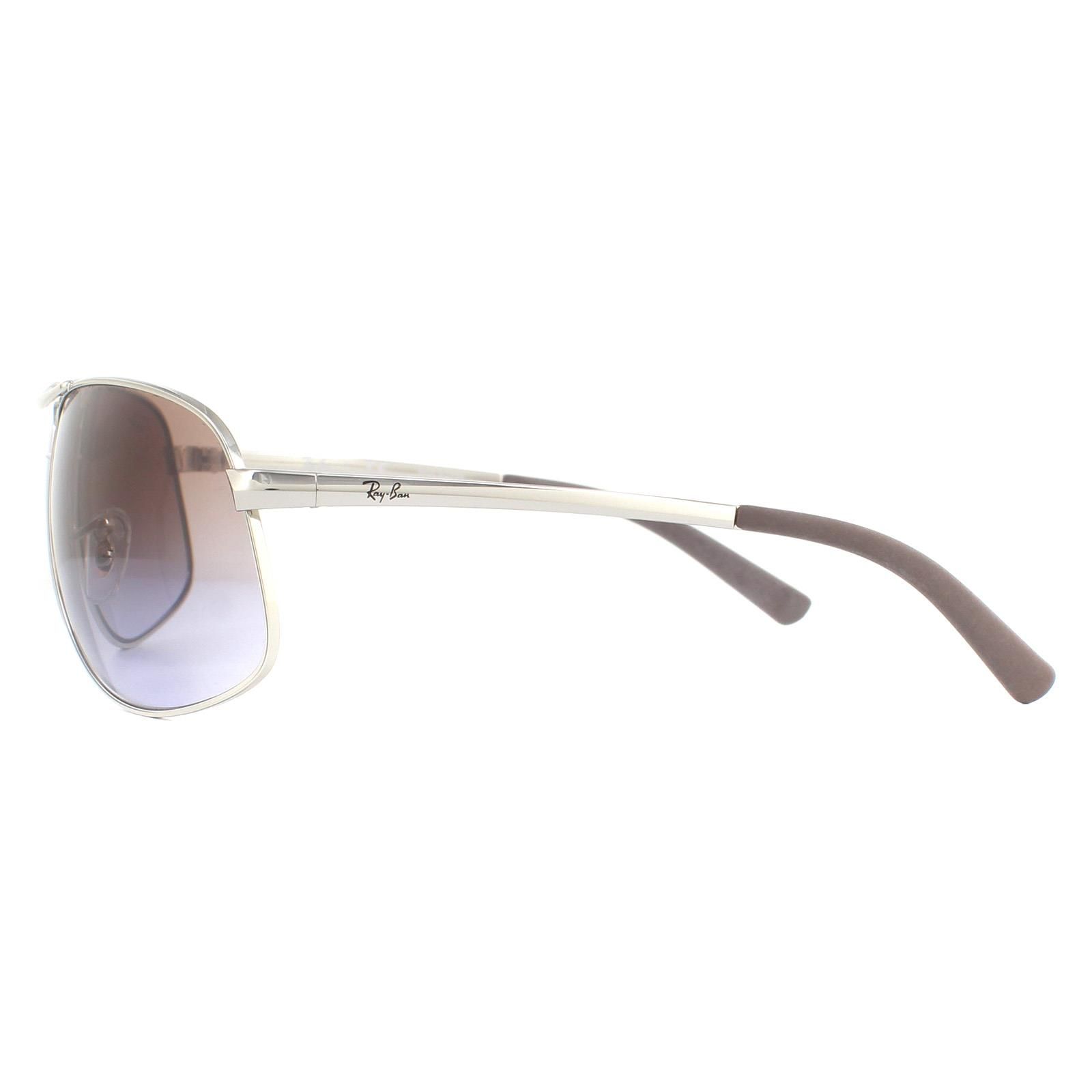 Ray-Ban Aviator Silver Brown Gradient RB3387 Sunglasses image 3